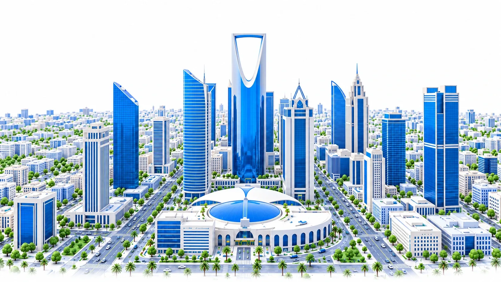Illustrated skyline of Riyadh